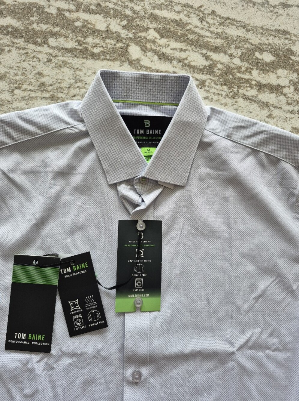 Tom Baine Men's Performance Dress Shirt New Size Medium
